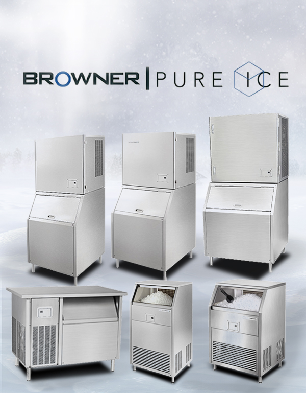 BROWNER PURE ICE บริการให้เช่าเครื่องทำน้ำแข็งก้อนสี่เหลี่ยม สำหรับโรงแรม รีสอร์ท ร้านอาหาร คาเฟ่ ร้านกาแฟ